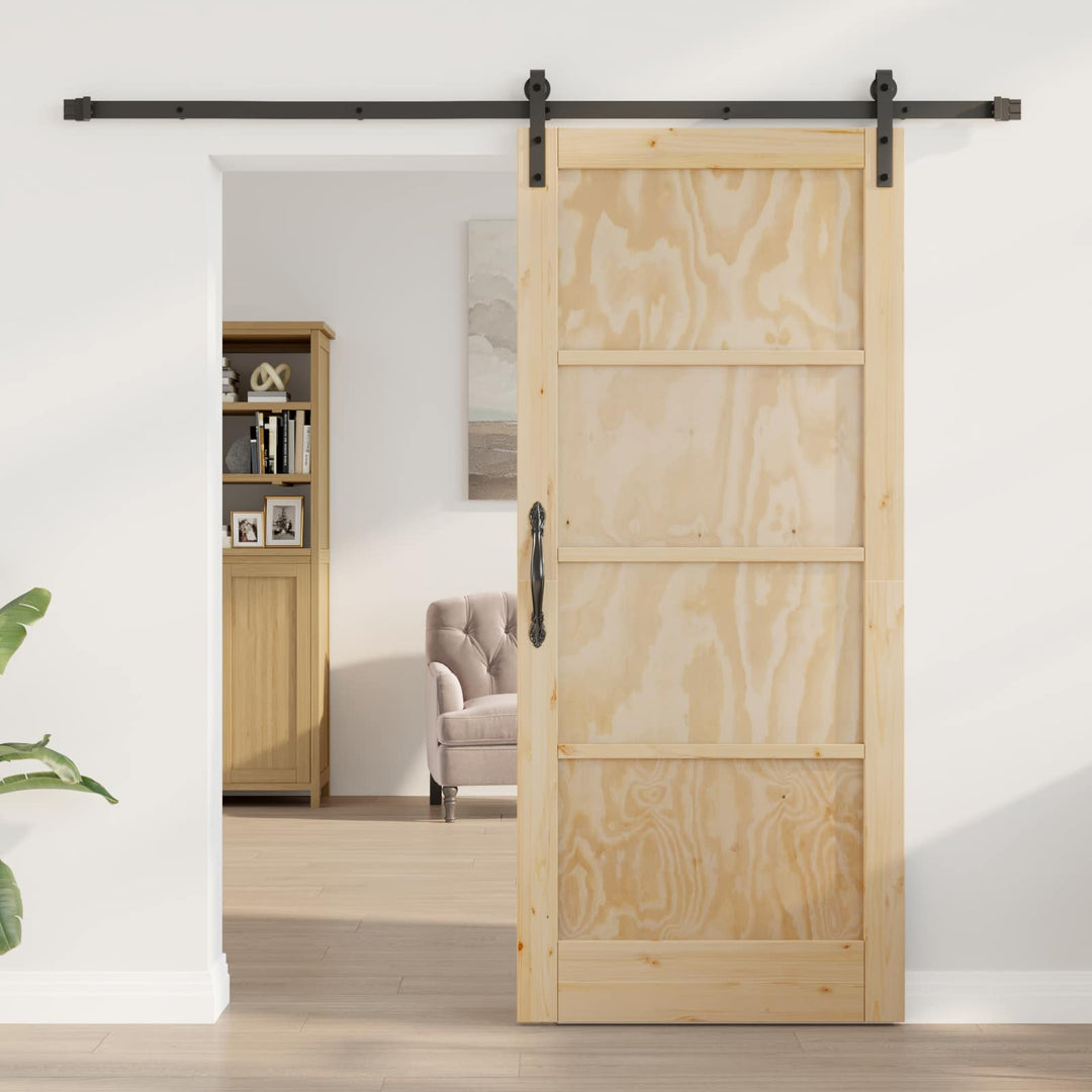 Skydedør Naturfarvet 86 x 198,5 cm Massivt fyrretræ