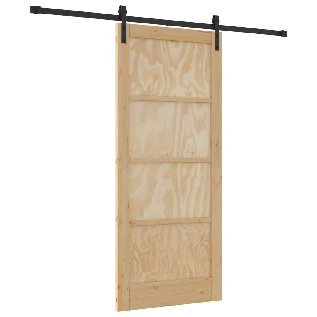 Skydedør Naturfarvet 86 x 198,5 cm Massivt fyrretræ