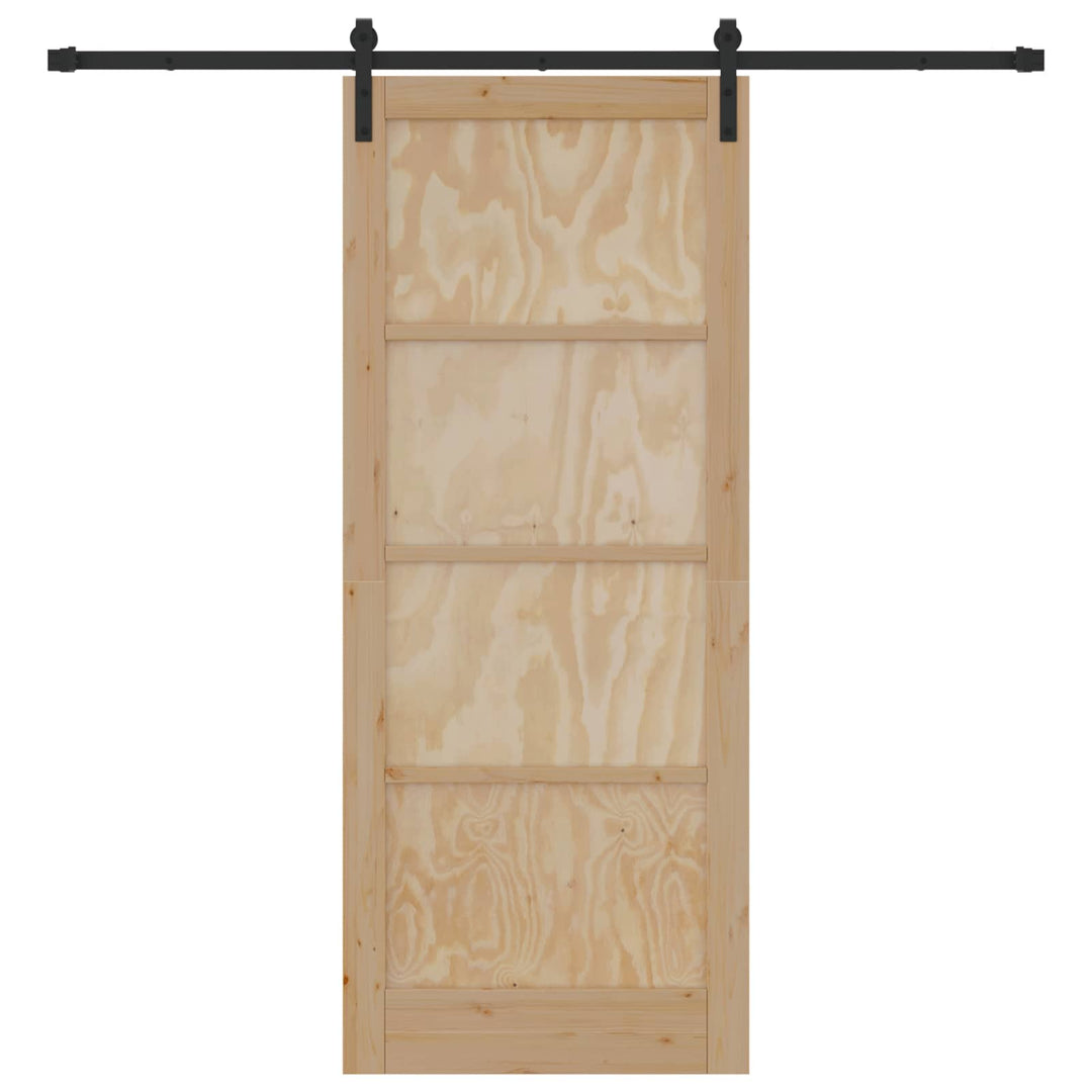 Skydedør Naturfarvet 86 x 211 cm Massivt fyrretræ