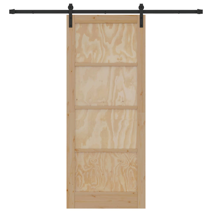 Skydedør Naturfarvet 86 x 211 cm Massivt fyrretræ