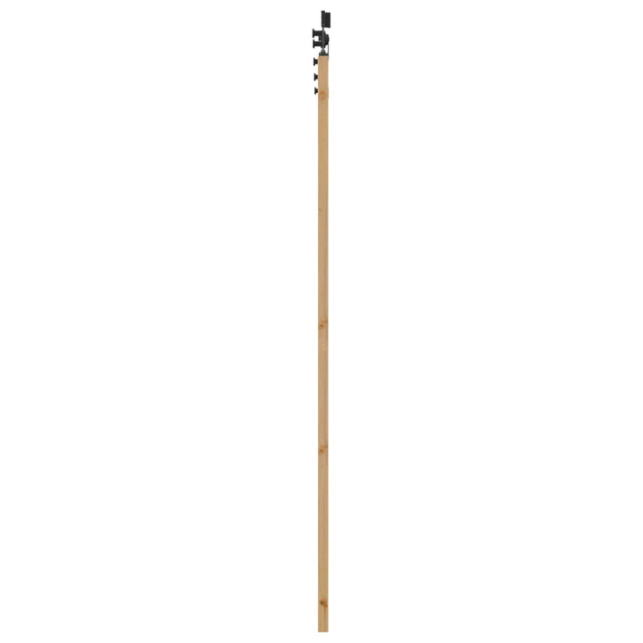 Skydedør Naturfarvet og sort 73,5 x 211 cm Massivt fyrretræ