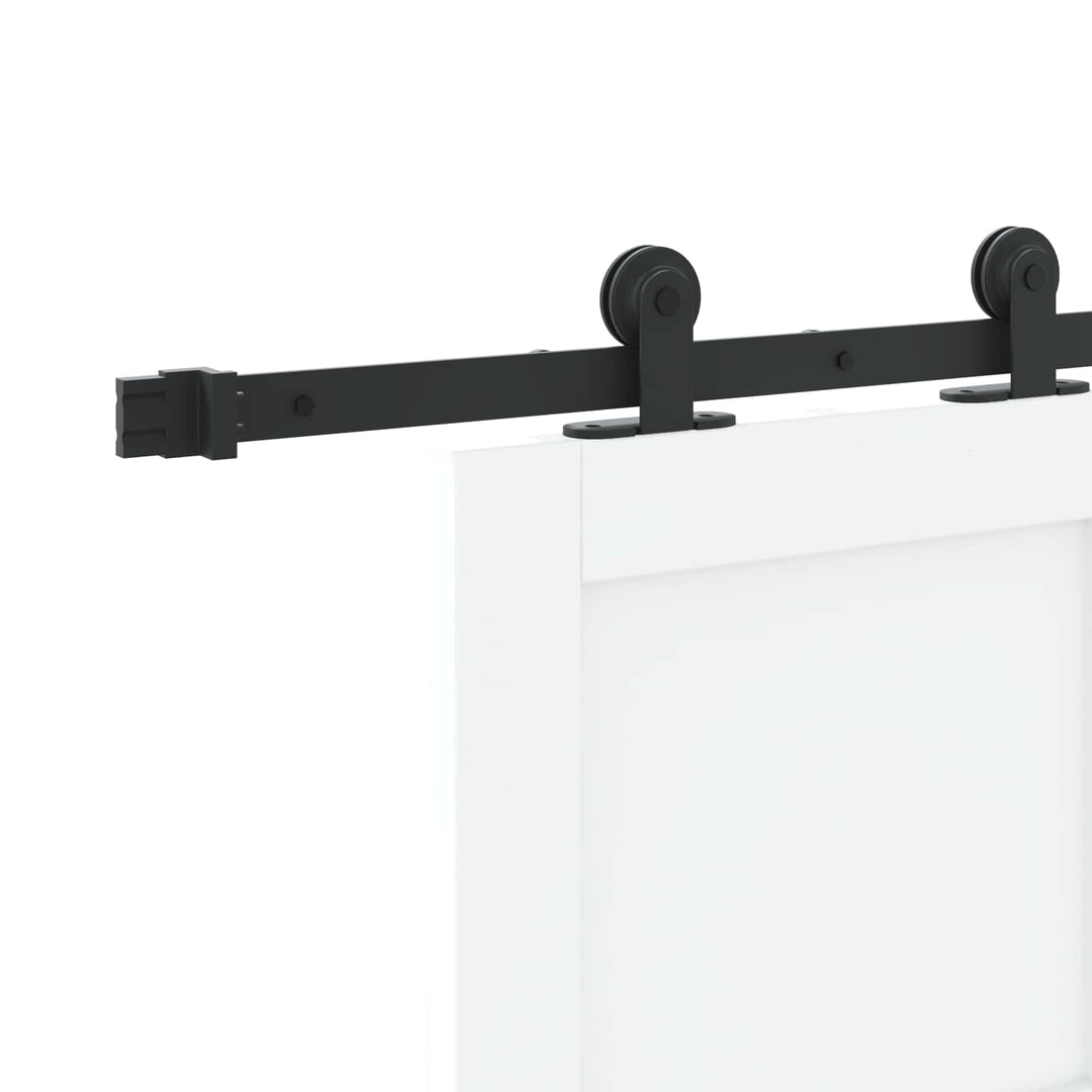 Skydedør Hvid og sort 83 x 202 cm Massivt fyrretræ