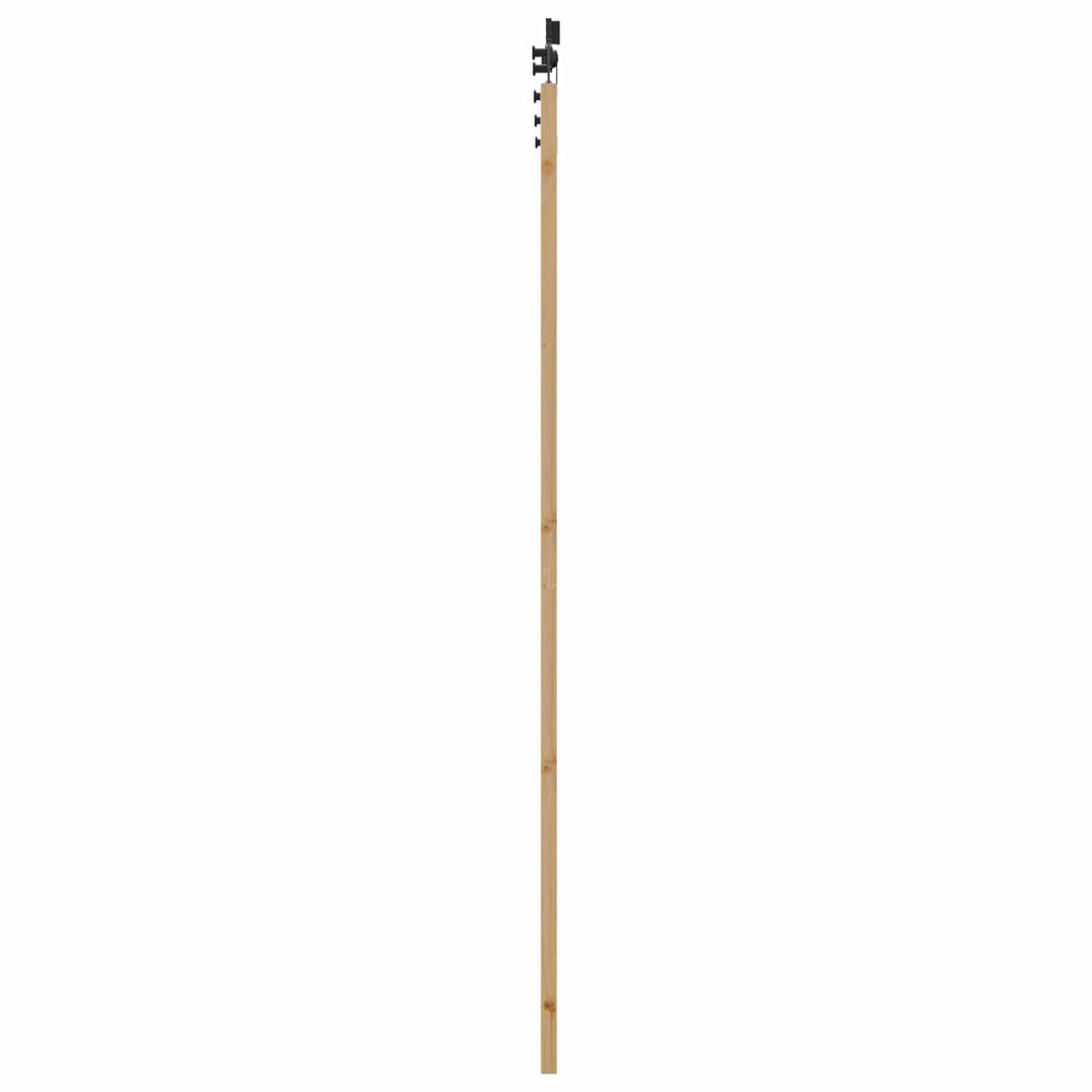Skydedør Naturfarvet og sort 83 x 232 cm Massivt fyrretræ