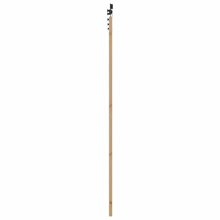 Skydedør Naturfarvet og sort 83 x 232 cm Massivt fyrretræ