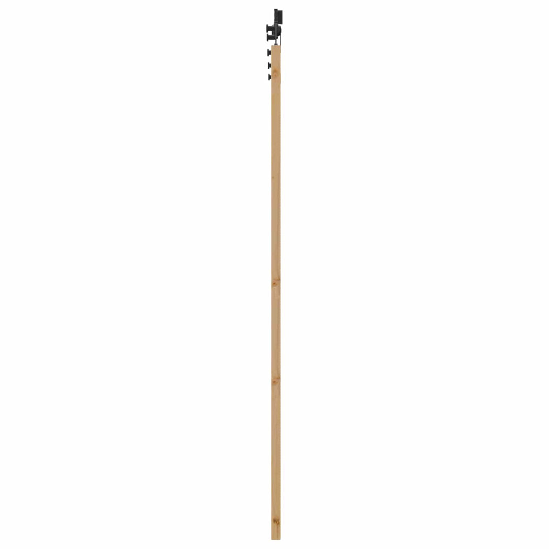 Skydedør Naturfarvet og sort 86 x 198,5 cm Massivt fyrretræ