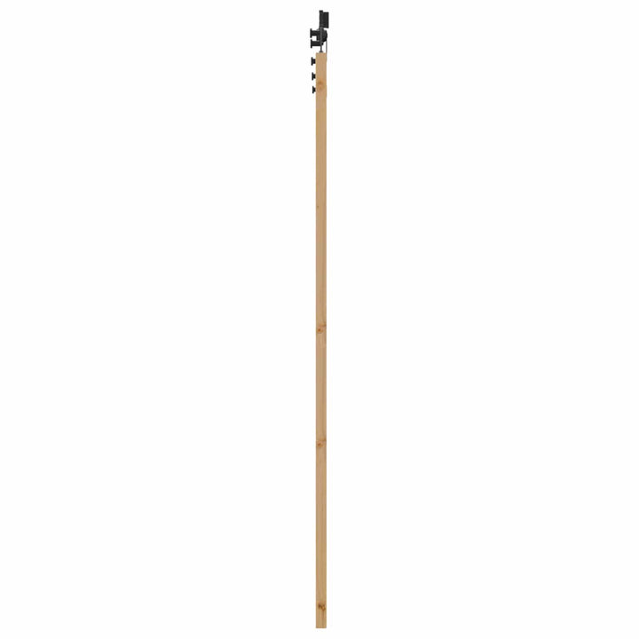 Skydedør Naturfarvet og sort 86 x 198,5 cm Massivt fyrretræ
