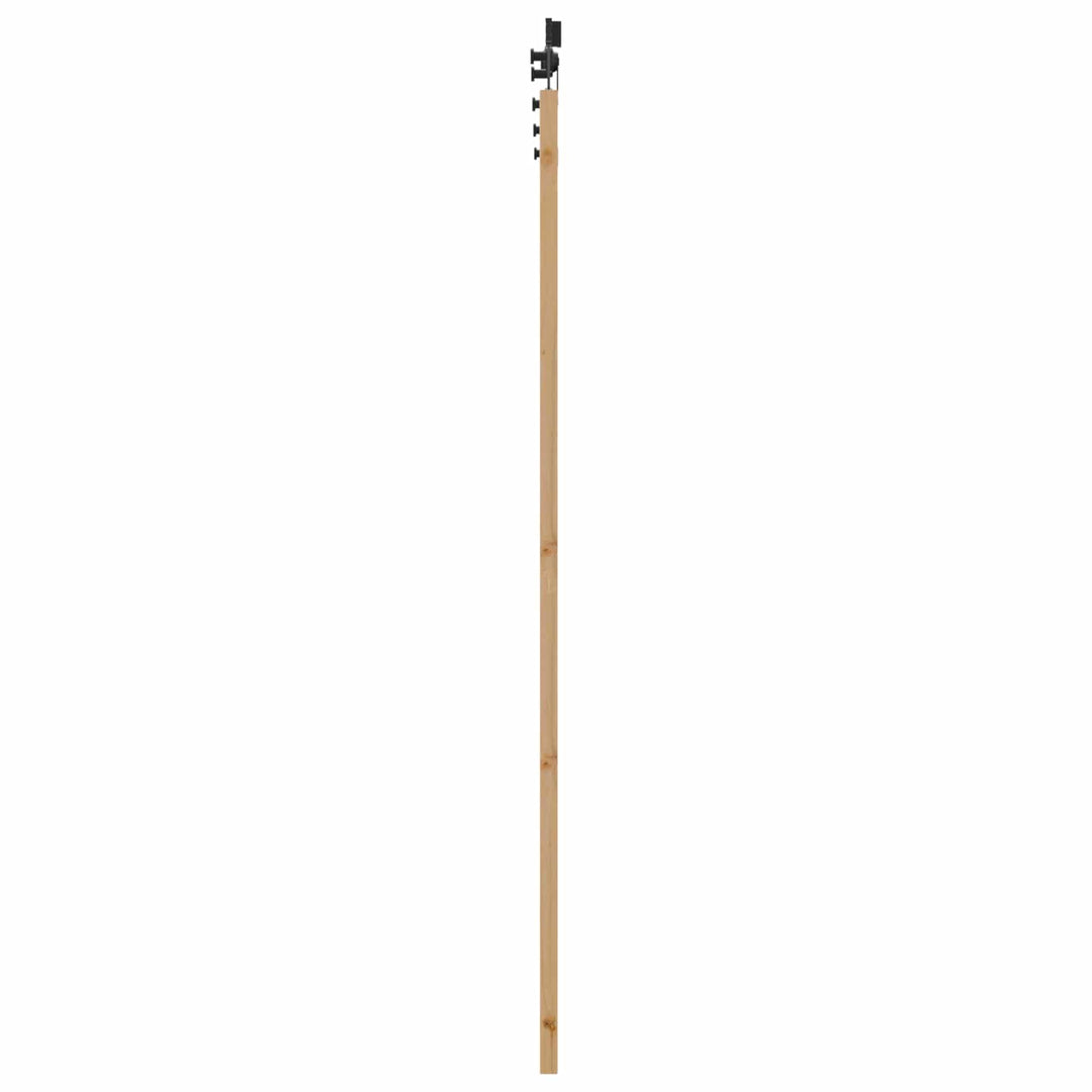 Skydedør Naturfarvet og sort 86 x 211 cm Massivt fyrretræ