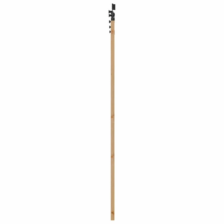 Skydedør Naturfarvet og sort 61 x 198,5 cm Massivt fyrretræ