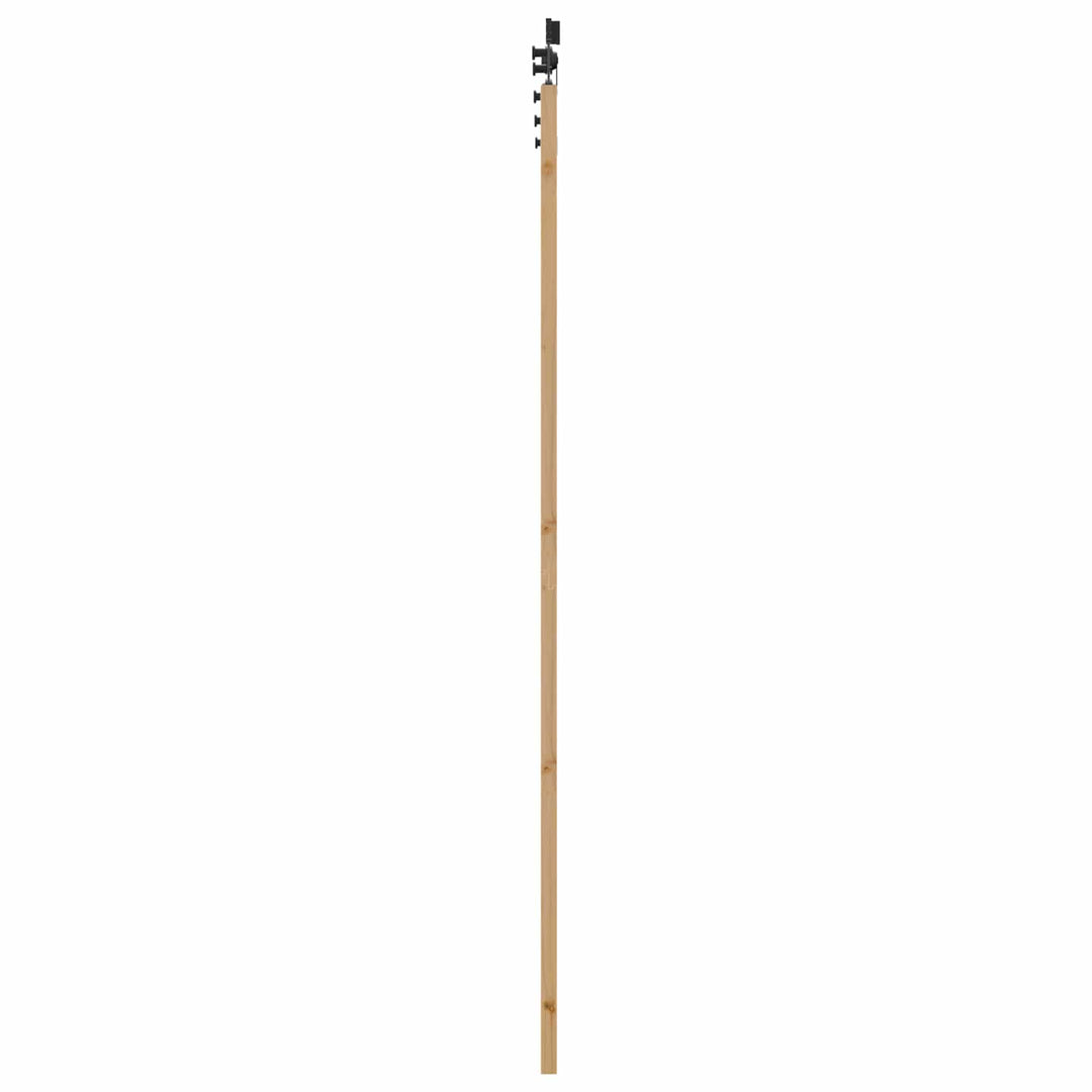 Skydedør Naturfarvet og sort 83 x 232 cm Massivt fyrretræ