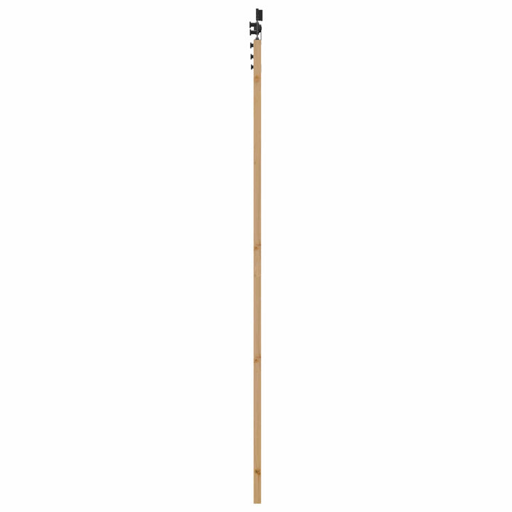 Skydedør Naturfarvet og sort 83 x 232 cm Massivt fyrretræ