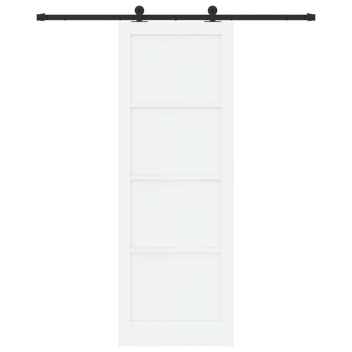 Skydedør Hvid og sort 83 x 232 cm Massivt fyrretræ