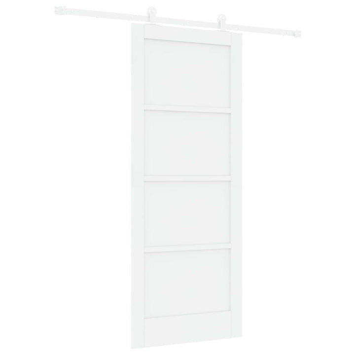 Skydedør Hvid 83 x 202 cm Massivt fyrretræ