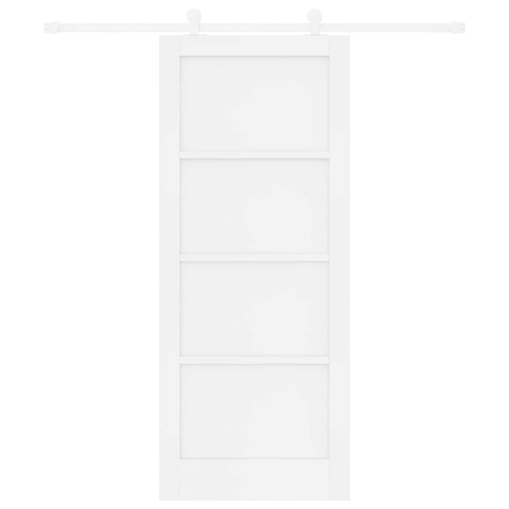 Skydedør Hvid 83 x 202 cm Massivt fyrretræ