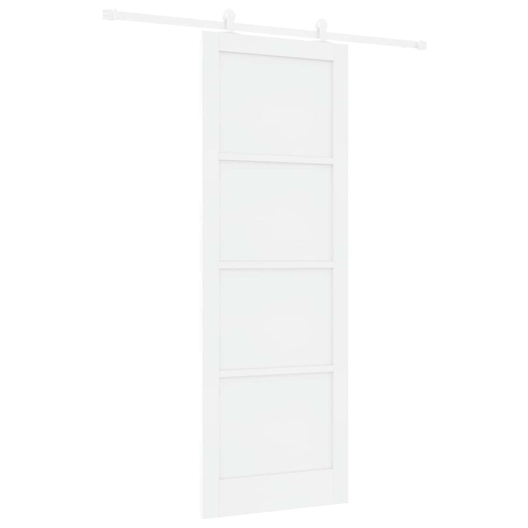 Skydedør Hvid 83 x 232 cm Massivt fyrretræ