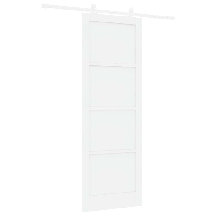 Skydedør Hvid 83 x 232 cm Massivt fyrretræ