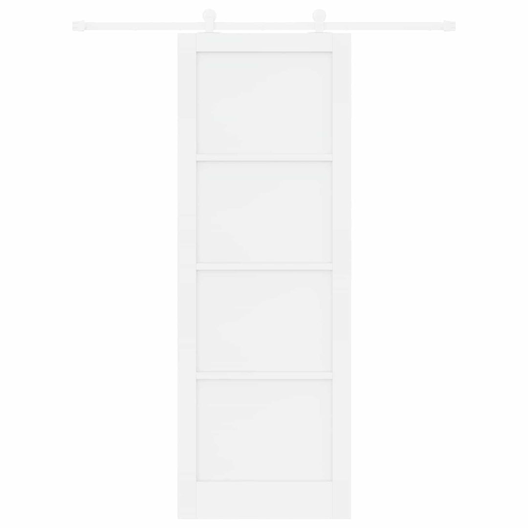 Skydedør Hvid 83 x 232 cm Massivt fyrretræ