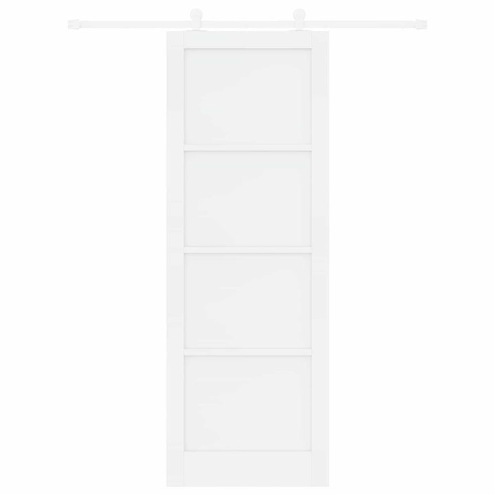 Skydedør Hvid 83 x 232 cm Massivt fyrretræ