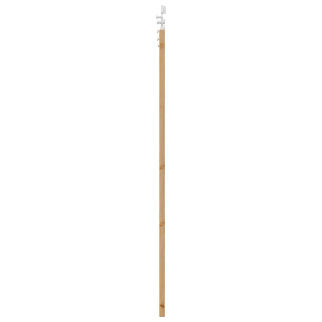 Skydedør Natur og hvid 86 x 198,5 cm Massivt fyrretræ