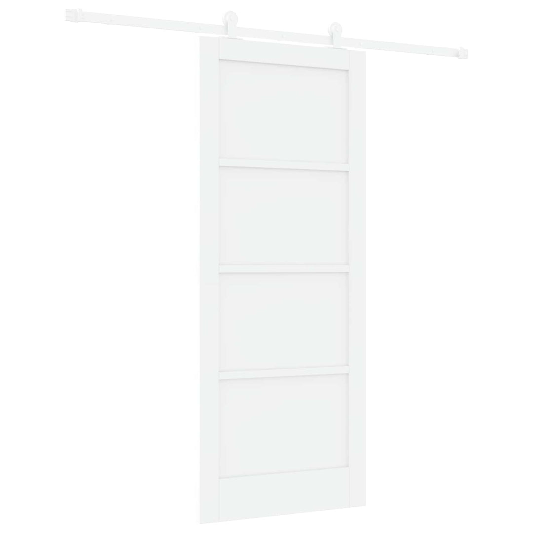 Skydedør Hvid 83 x 202 cm Massivt fyrretræ