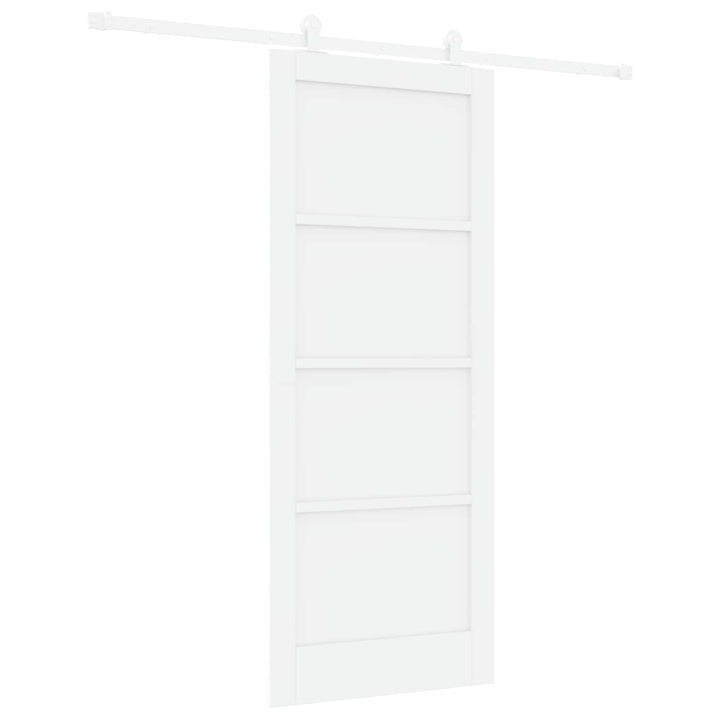 Skydedør Hvid 83 x 202 cm Massivt fyrretræ