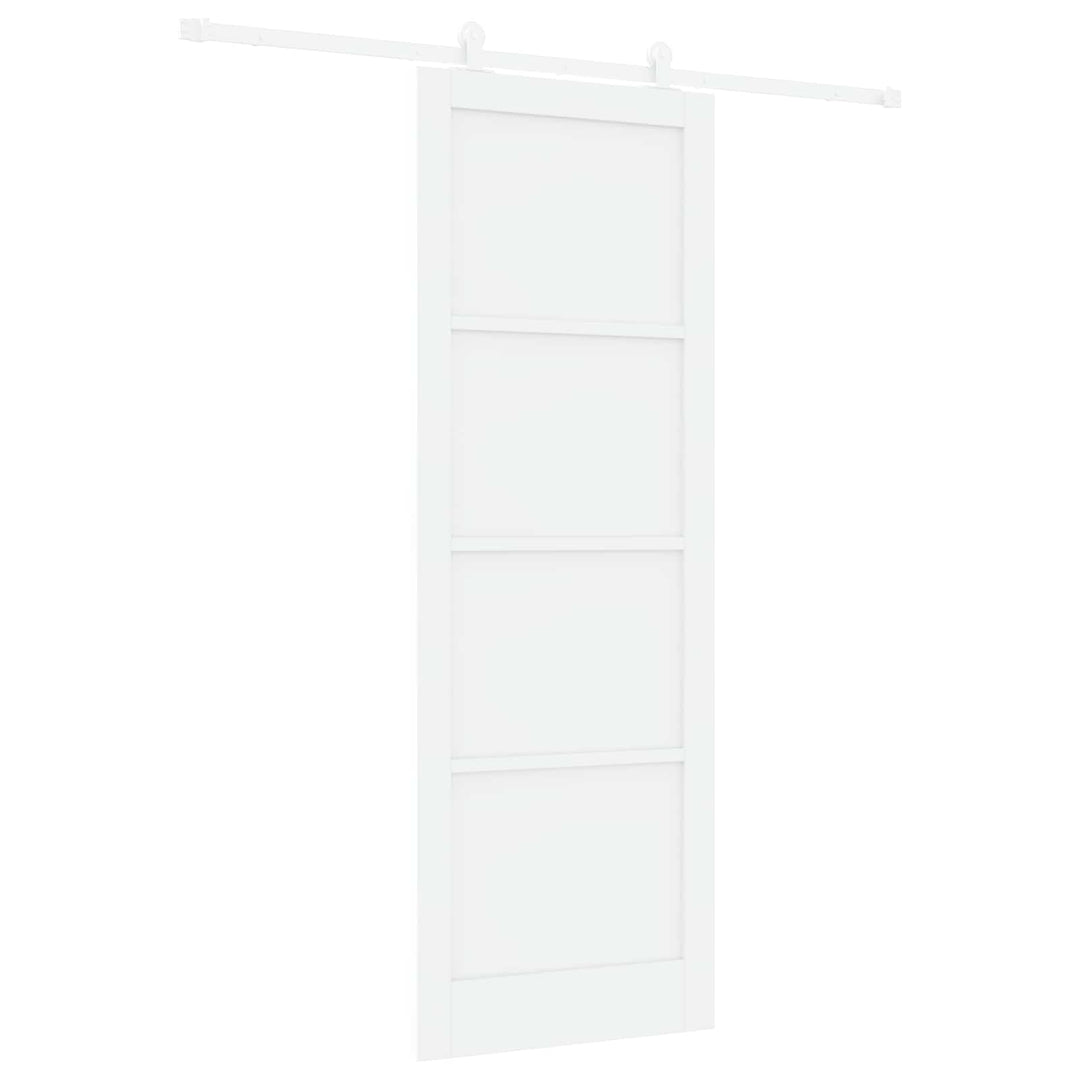 Skydedør Hvid 83 x 232 cm Massivt fyrretræ