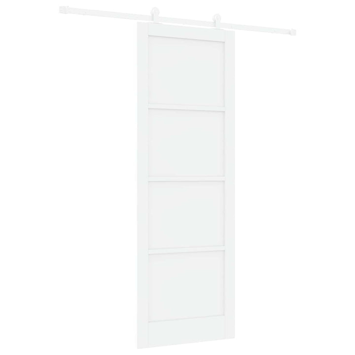 Skydedør Hvid 83 x 232 cm Massivt fyrretræ