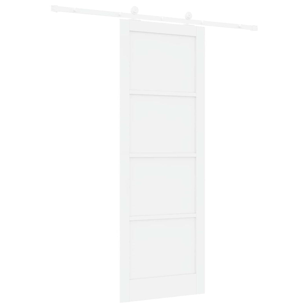 Skydedør Hvid 83 x 232 cm Massivt fyrretræ