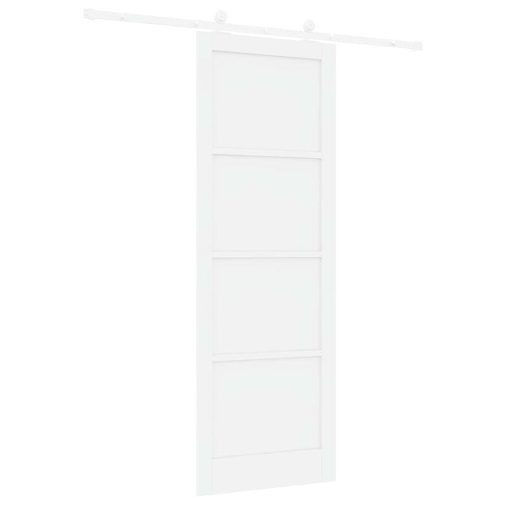 Skydedør Hvid 83 x 232 cm Massivt fyrretræ
