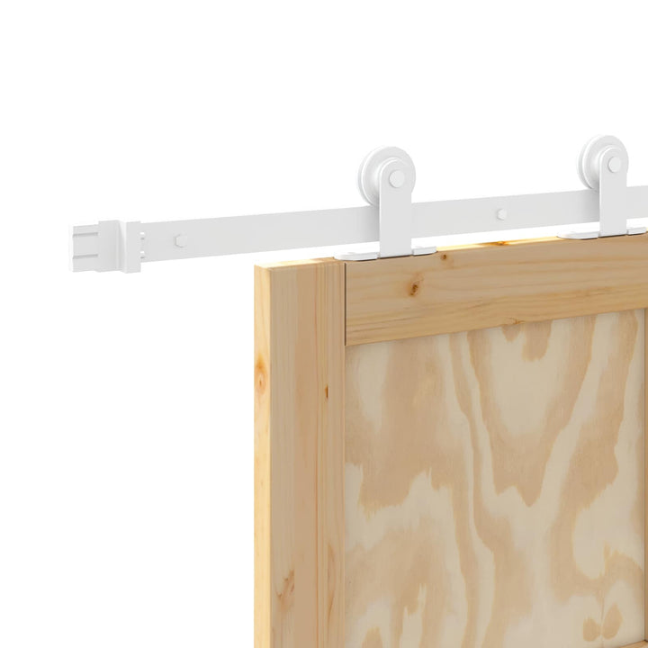 Skydedør Natur og hvid 86 x 211 cm Massivt fyrretræ