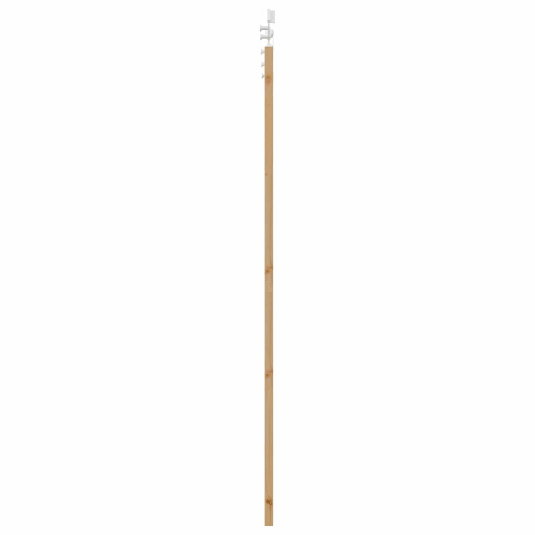 Skydedør Natur og hvid 86 x 211 cm Massivt fyrretræ