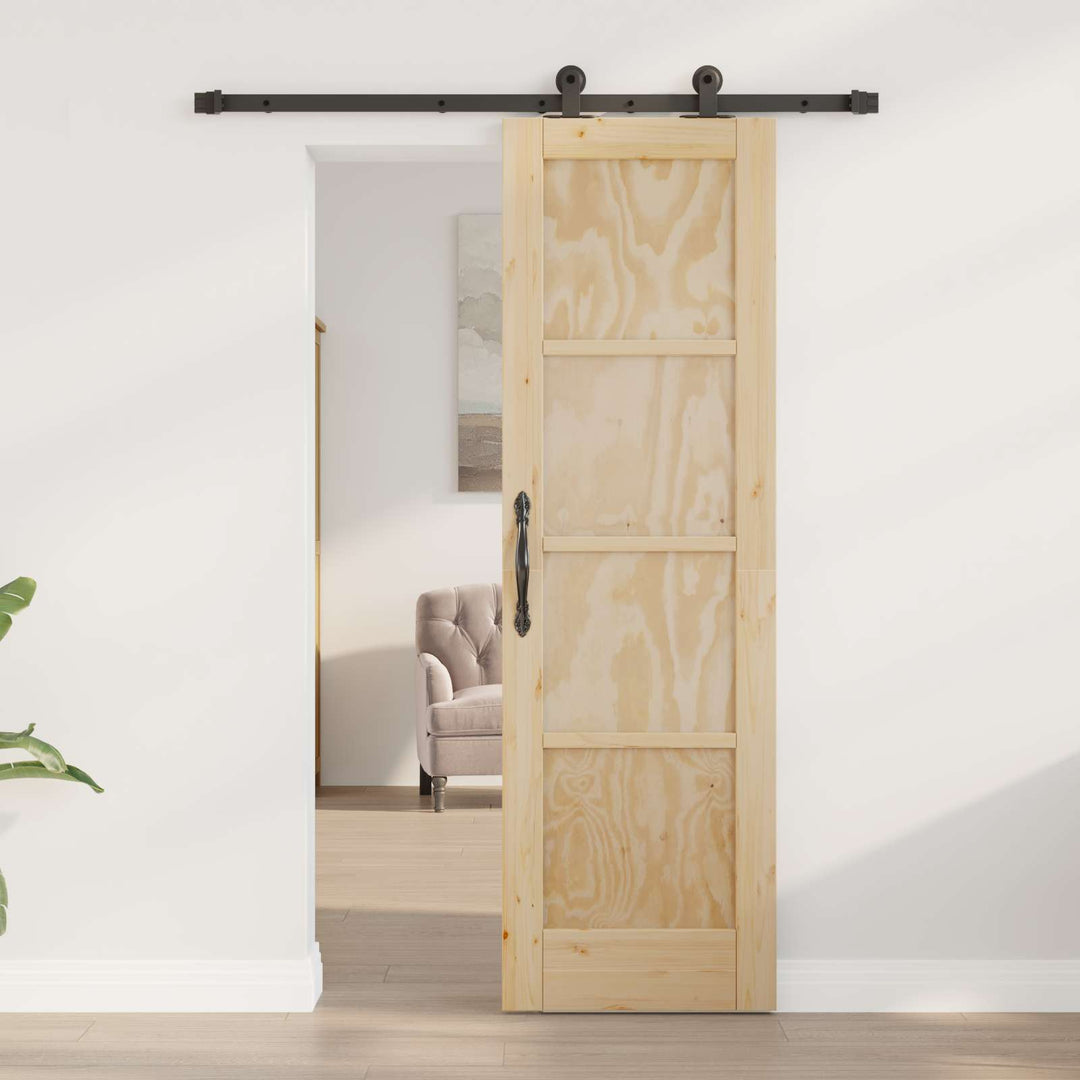 Skydedør ORKDAL Naturfarvet 61 x 198,5 cm Massivt fyrretræ