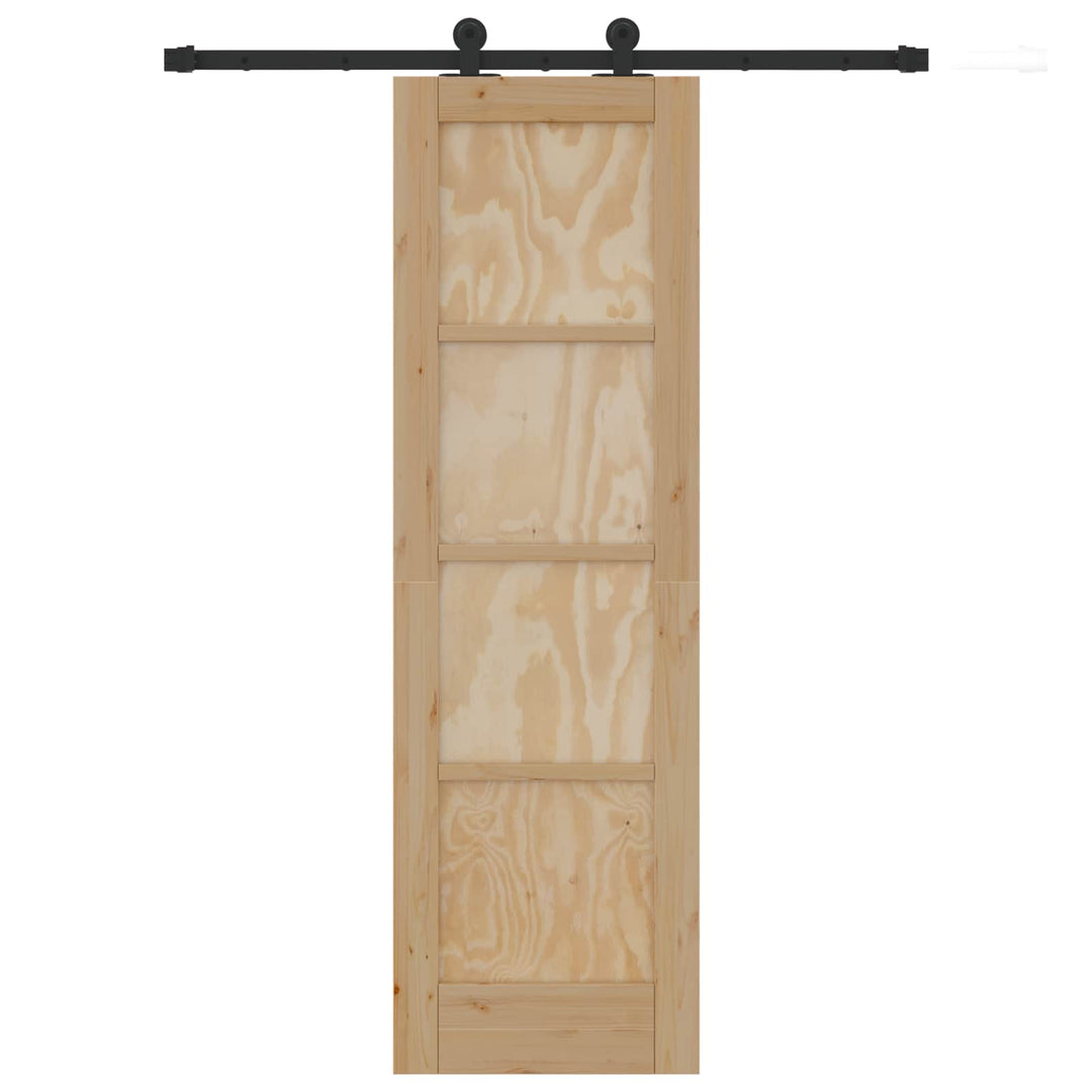 Skydedør ORKDAL Naturfarvet 61 x 198,5 cm Massivt fyrretræ