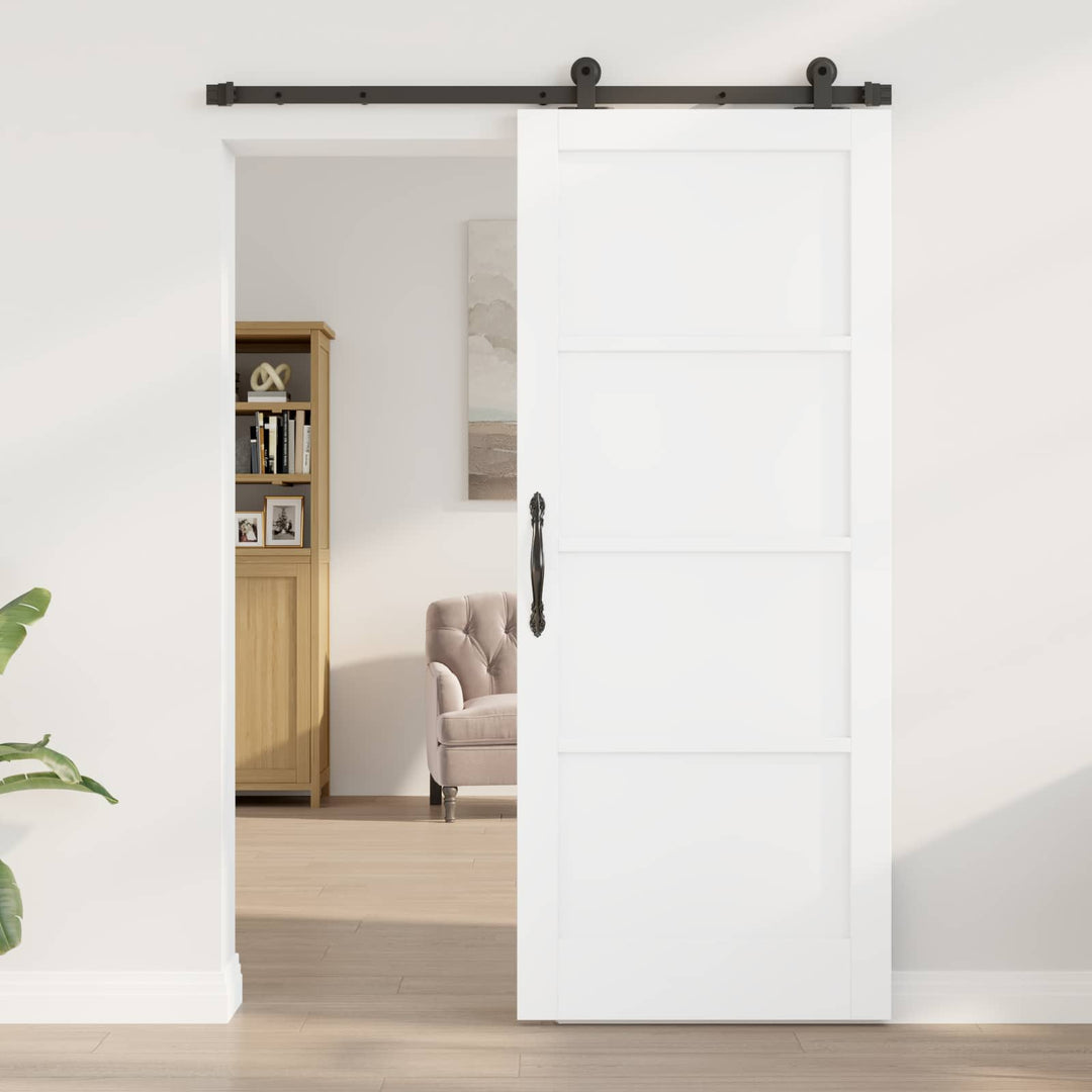 Skydedør ORKDAL Hvid 83 x 202 cm Massivt fyrretræ
