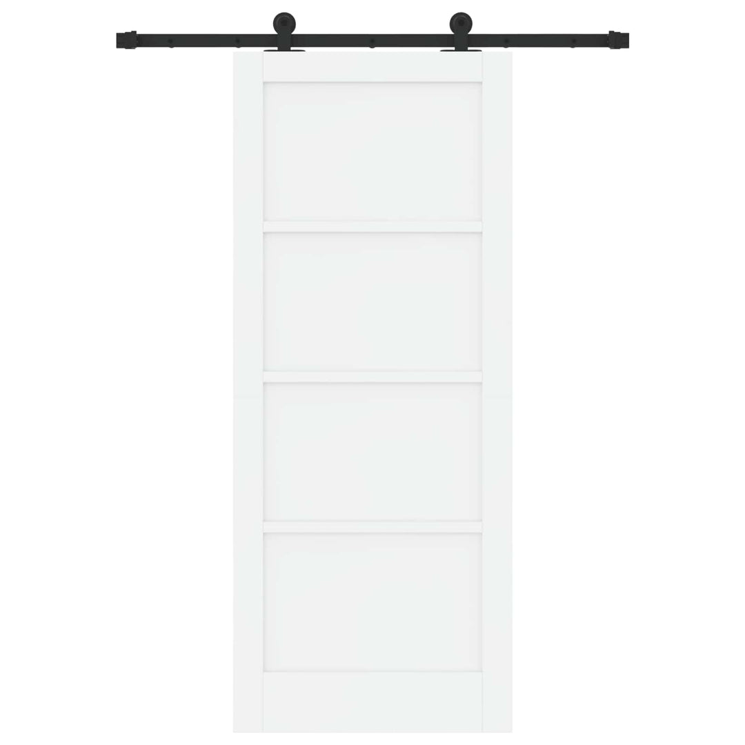 Skydedør ORKDAL Hvid 83 x 202 cm Massivt fyrretræ