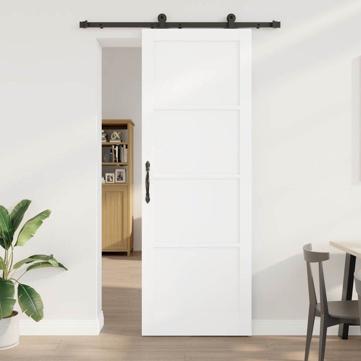 Skydedør ORKDAL Hvid 83 x 232 cm Massivt fyrretræ