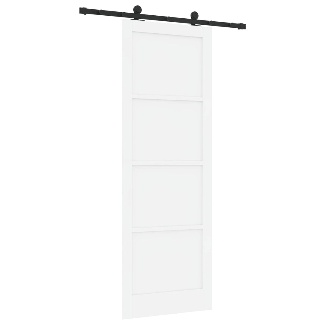 Skydedør ORKDAL Hvid 83 x 232 cm Massivt fyrretræ