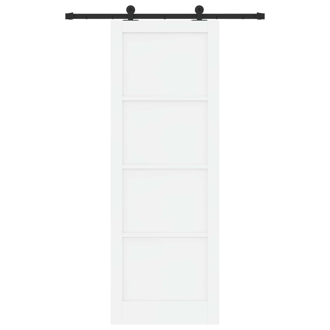 Skydedør ORKDAL Hvid 83 x 232 cm Massivt fyrretræ