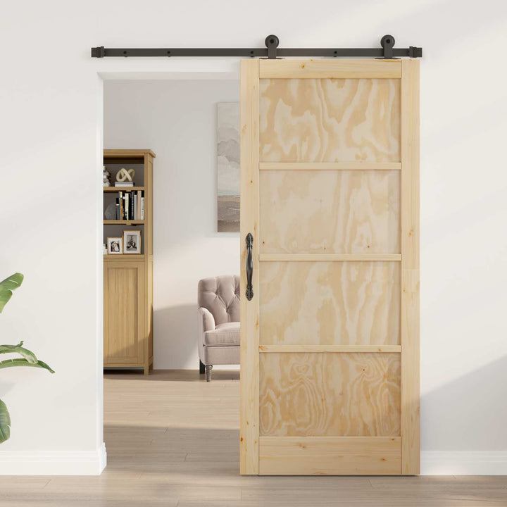 Skydedør ORKDAL Naturfarvet 86 x 198,5 cm Massivt fyrretræ