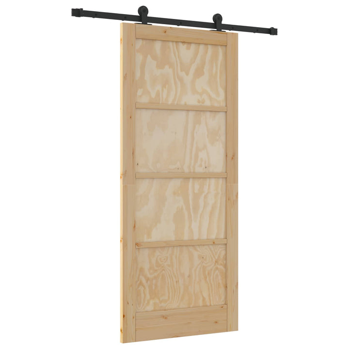 Skydedør ORKDAL Naturfarvet 86 x 198,5 cm Massivt fyrretræ