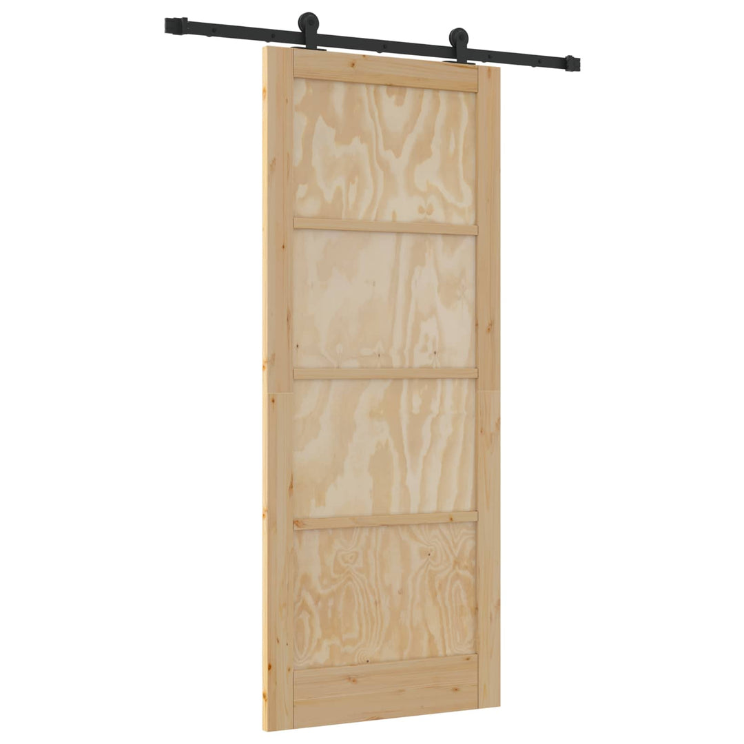Skydedør ORKDAL Naturfarvet 86 x 211 cm Massivt fyrretræ