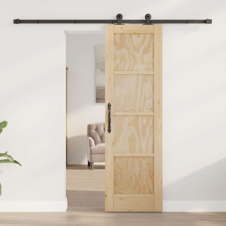 Skydedør ORKDAL Naturfarvet 61 x 198,5 cm Massivt fyrretræ
