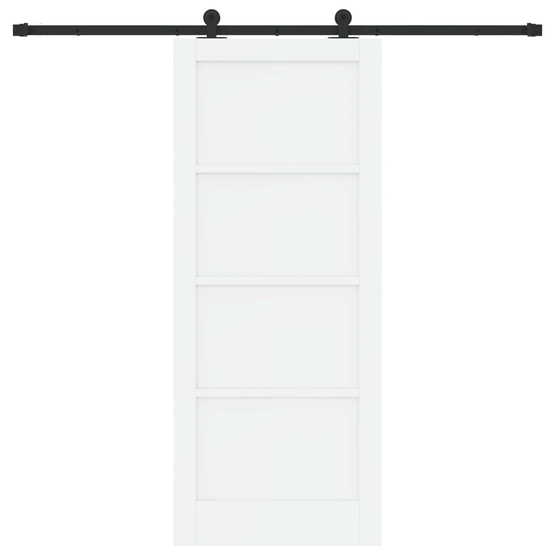 Skydedør ORKDAL Hvid 83 x 202 cm Massivt fyrretræ