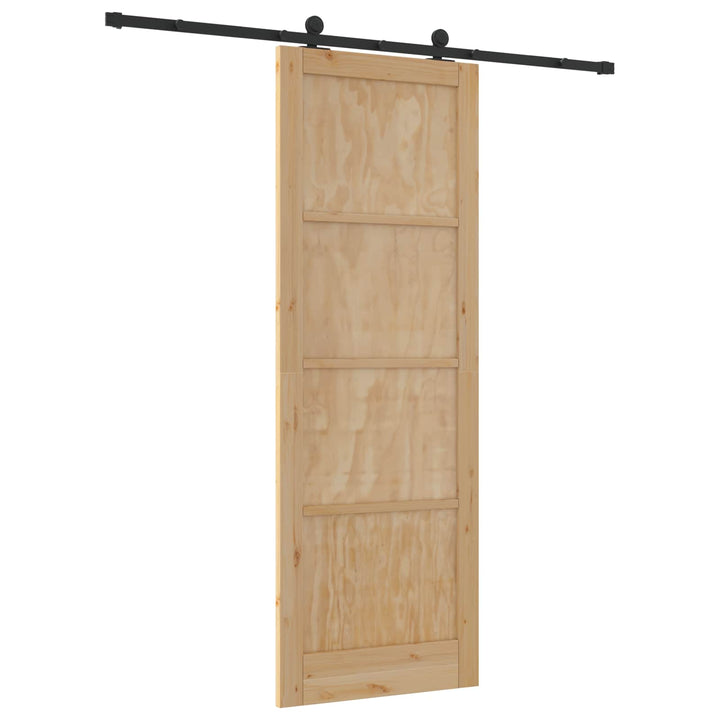 Skydedør ORKDAL Naturfarvet 83 x 232 cm Massivt fyrretræ
