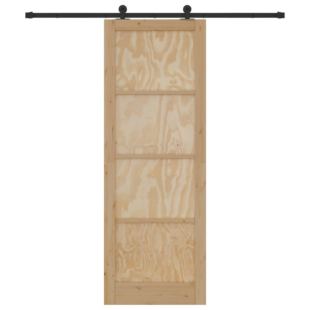 Skydedør ORKDAL Naturfarvet 83 x 232 cm Massivt fyrretræ