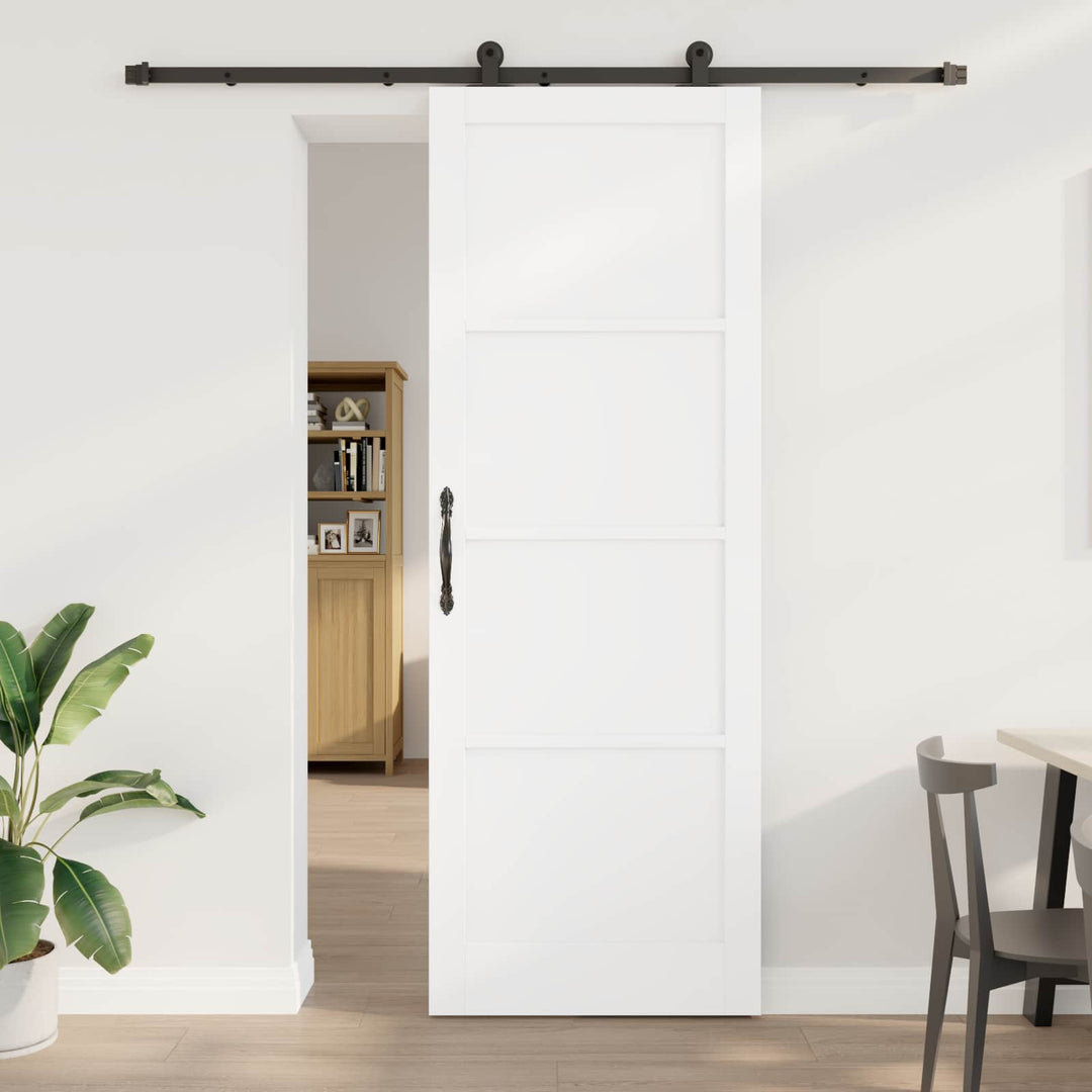 Skydedør ORKDAL Hvid 83 x 232 cm Massivt fyrretræ