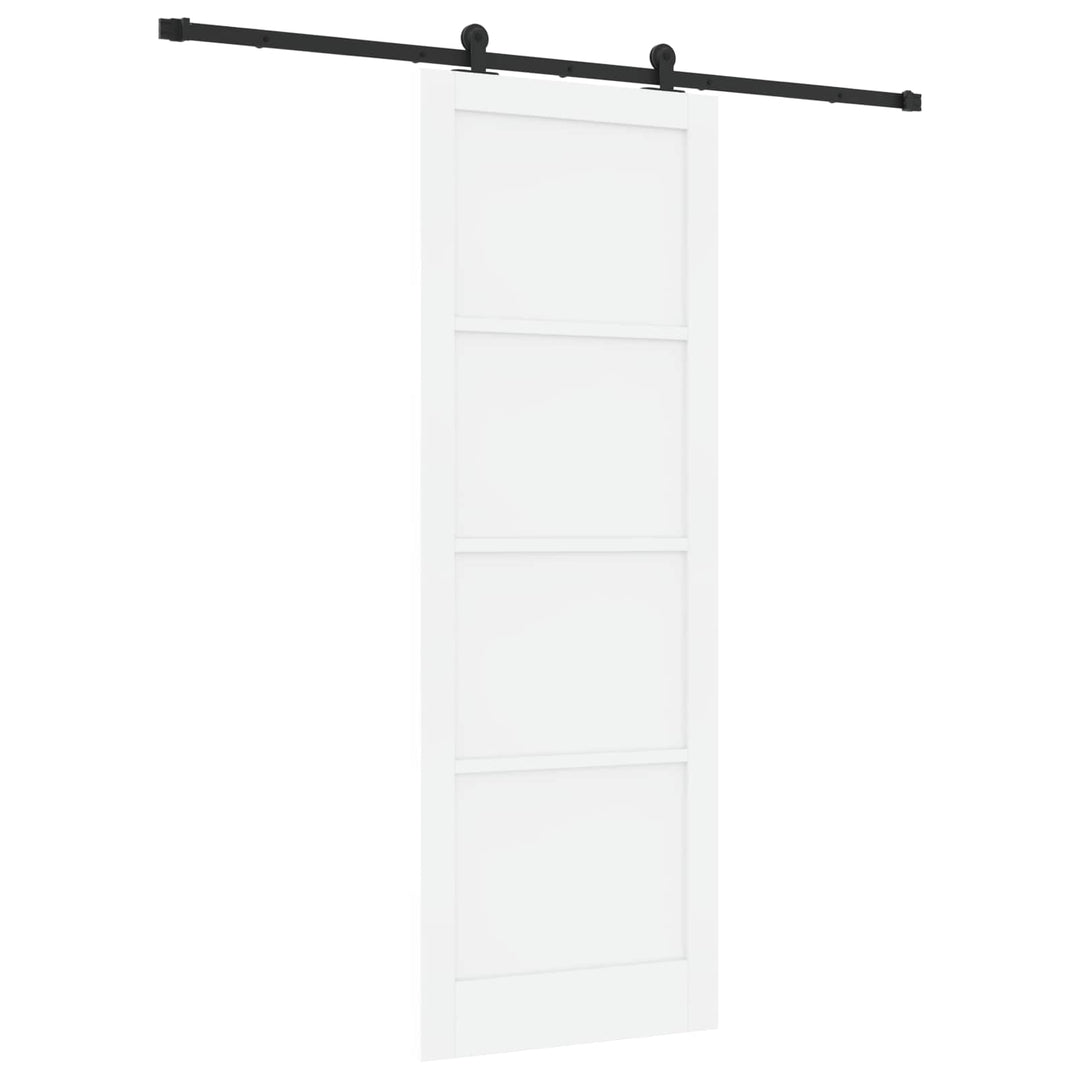Skydedør ORKDAL Hvid 83 x 232 cm Massivt fyrretræ