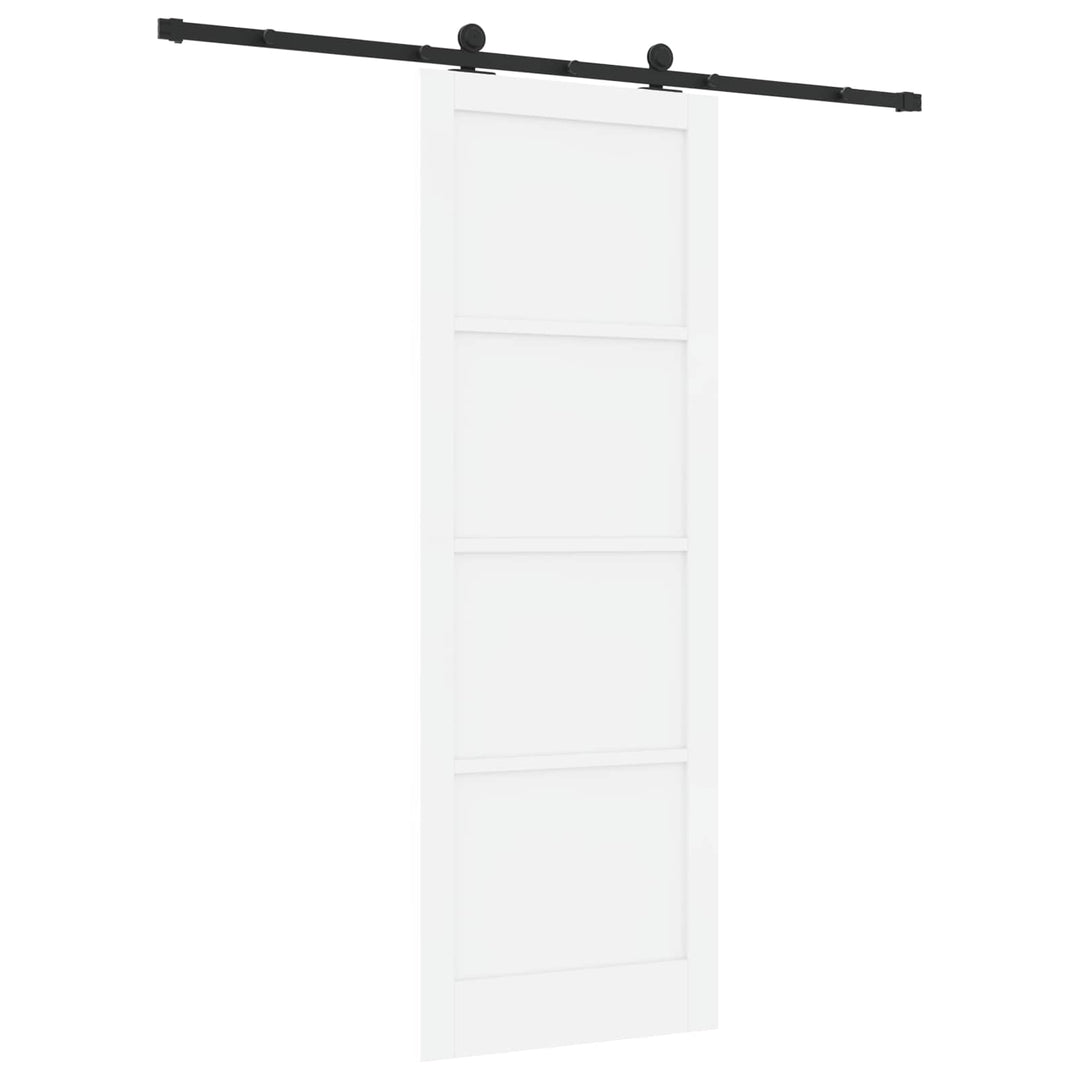 Skydedør ORKDAL Hvid 83 x 232 cm Massivt fyrretræ