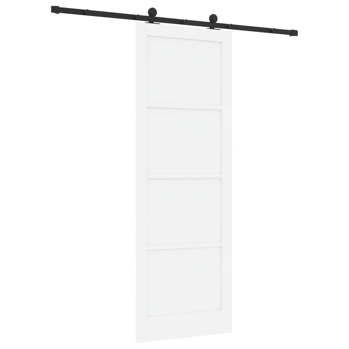 Skydedør ORKDAL Hvid 83 x 232 cm Massivt fyrretræ