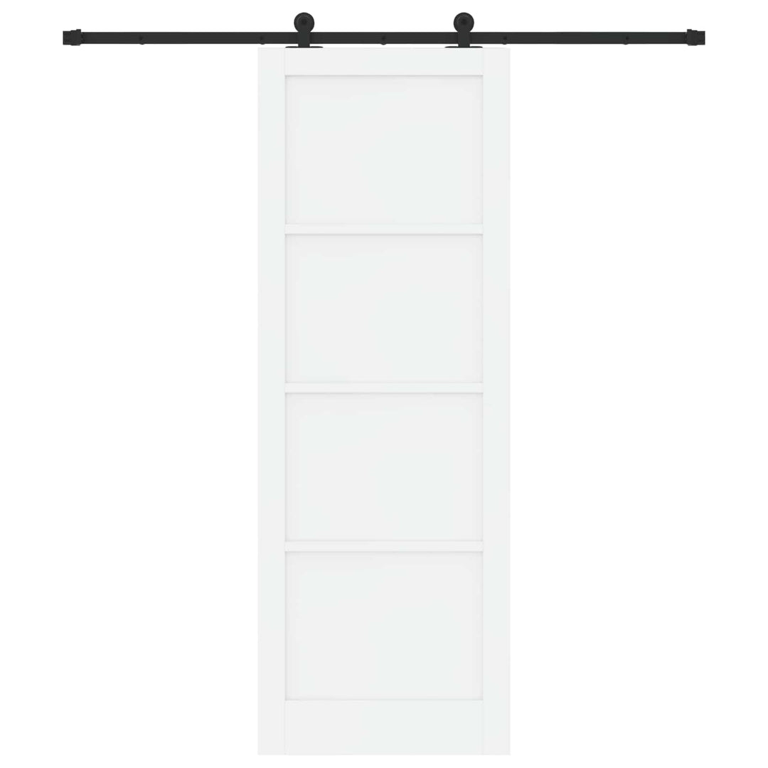 Skydedør ORKDAL Hvid 83 x 232 cm Massivt fyrretræ