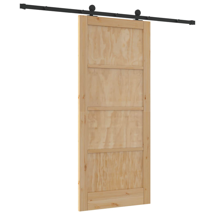 Skydedør ORKDAL Naturfarvet 86 x 198,5 cm Massivt fyrretræ